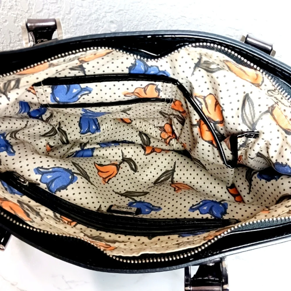Guess Black and Silver Tote with Structured Design - Picture 7 of 13